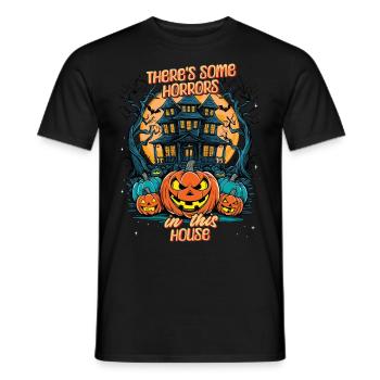 Il y a des horreurs dans cette maison qui dit - T-shirt homme - noir - Devant - AI Model Male 178 light (178cm)