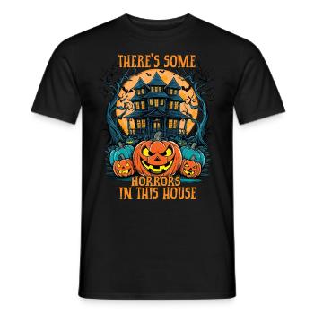 There's Some Horrors In This House Funnier - Men's T-Shirt - black - Front - AI Model Male 178 light (178cm)