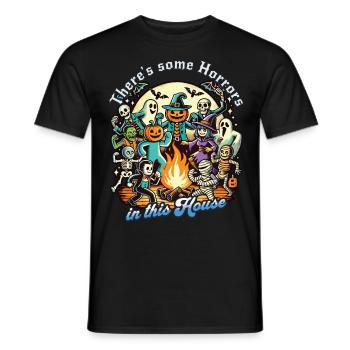 There's Some Horrors In This House Saying - Men's T-Shirt - black - Front - AI Model Male 178 light (178cm)
