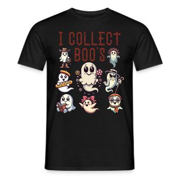 Vintage Rétro Design Drôle Fantôme Collector - T-shirt homme - noir - Devant - AI Model Male 178 light (178cm)