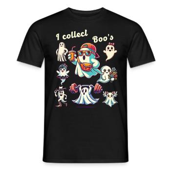 Drôle fantôme collection Vintage Retro Design - T-shirt homme - noir - Devant - AI Model Male 178 light (178cm)