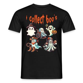I Collect Boos Lustiger Gespenster Sammler - Männer T-Shirt - Schwarz - Vorne - AI Model Male 178 light (178cm)