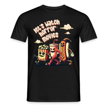 Yummy Funny Halloween Design Horror Movies - Men's T-Shirt - black - Front - AI Model Male 178 light (178cm)