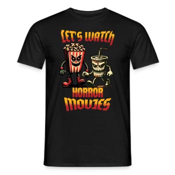 Horror Movies Funny Halloween Saying Design - Men's T-Shirt - black - Front - AI Model Male 178 light (178cm)