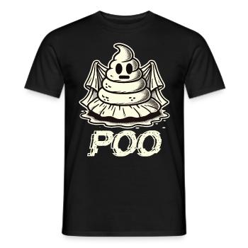 Lustiges Kackhaufen Gespenst Poo Anstatt Boo - Männer T-Shirt - Schwarz - Vorne - AI Model Male 178 light (178cm)