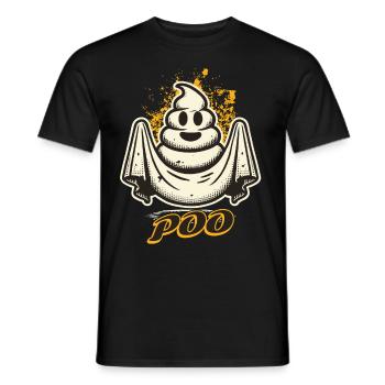 Drôle de caca tas fantôme caca au lieu de boo - T-shirt homme - noir - Devant - AI Model Male 178 light (178cm)