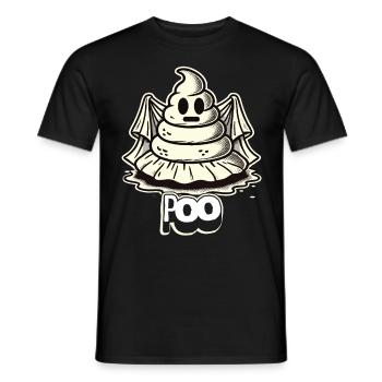 Lustiges Kackhaufen Gespenst Humorvolles Kacke - Männer T-Shirt - Schwarz - Vorne - AI Model Male 178 light (178cm)