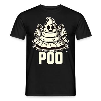 Lustiges Kackhaufen Gespenst Poo Anstatt Boo - Männer T-Shirt - Schwarz - Vorne - AI Model Male 178 light (178cm)