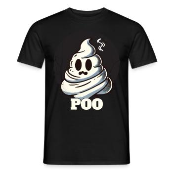 Drôle de caca tas fantôme caca au lieu de boo - T-shirt homme - noir - Devant - AI Model Male 178 light (178cm)