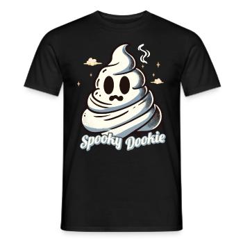 Drôle Effrayant Dookie Caca Pile Fantôme - T-shirt homme - noir - Devant - AI Model Male 178 light (178cm)