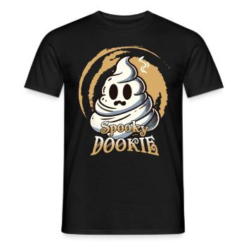 Funny poop pile ghost humorous poop - Men's T-Shirt - black - Front - AI Model Male 178 light (178cm)