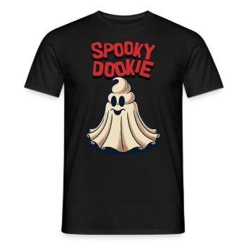 Lustiges Kackhaufen Gespenst spooky Dookie Retro - Männer T-Shirt - Schwarz - Vorne - AI Model Male 178 light (178cm)