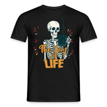 Coffee The Joy Funny Coffee Lover Halloween - Men's T-Shirt - black - Front - AI Model Male 178 light (178cm)