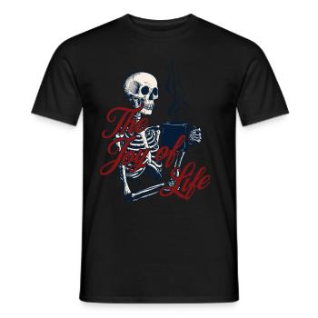 Déguisement effrayant d’un amateur de café drôle - T-shirt homme - noir - Devant - AI Model Male 178 light (178cm)