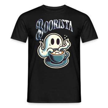 Boorista Café Drôle Disant Halloween - T-shirt homme - noir - Devant - AI Model Male 178 light (178cm)