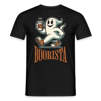 Drôle de café disant des fantômes effrayants - T-shirt homme - noir - Devant - AI Model Male 178 light (178cm)