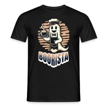 Boorista Café Drôle Disant Halloween - T-shirt homme - noir - Devant - AI Model Male 178 light (178cm)