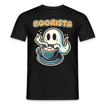 Boorista Café Drôle Disant Halloween - T-shirt homme - noir - Devant - AI Model Male 178 light (178cm)