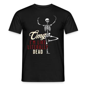 Funny Halloween Saying OMG I'm Dead - Men's T-Shirt - black - Front - AI Model Male 178 light (178cm)