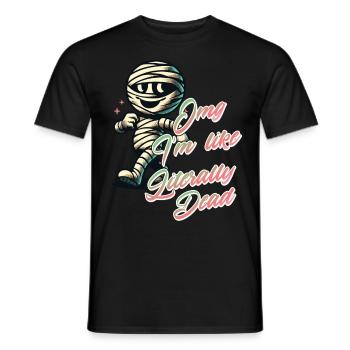 Lustiger Halloween Spruch Omg Im Dead Retro - Männer T-Shirt - Schwarz - Vorne - AI Model Male 178 light (178cm)