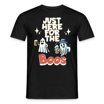 Halloween Ghost Party with Beer and Alcohol - Men's T-Shirt - black - Front - AI Model Male 178 light (178cm)