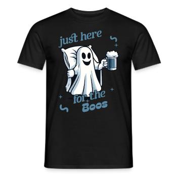 Funny Halloween Alcohol Lover Ghost Party - Men's T-Shirt - black - Front - AI Model Male 178 light (178cm)