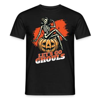 Lets Go Ghouls Funny Halloween Girl - Men's T-Shirt - black - Front - AI Model Male 178 light (178cm)