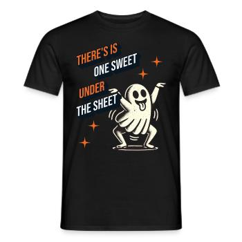 Lustiger Gespenster Spruch Retro Kostüm - Männer T-Shirt - Schwarz - Vorne - AI Model Male 178 light (178cm)