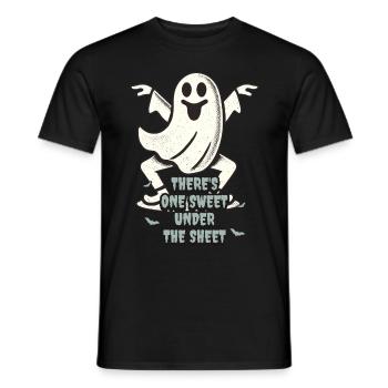 Lustiger Gespenster Spruch Retro Kostüm - Männer T-Shirt - Schwarz - Vorne - AI Model Male 178 light (178cm)