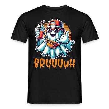 Unheimliches Lustiges Halloween Gespenst - Männer T-Shirt - Schwarz - Vorne - AI Model Male 178 light (178cm)