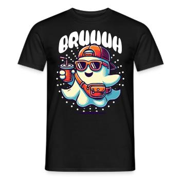 Unheimliches Lustiges Halloween Gespenst - Männer T-Shirt - Schwarz - Vorne - AI Model Male 178 light (178cm)