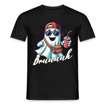Scary Halloween Ghost Broth - Men's T-Shirt - black - Front - AI Model Male 178 light (178cm)