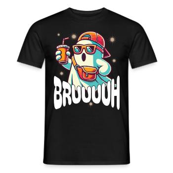 Scary Halloween Ghost Broth - Men's T-Shirt - black - Front - AI Model Male 178 light (178cm)