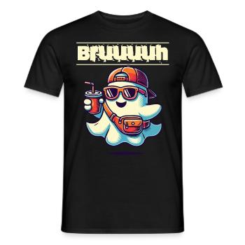 Cooles Halloween Gespenst Sagt Bruh - Männer T-Shirt - Schwarz - Vorne - AI Model Male 178 light (178cm)