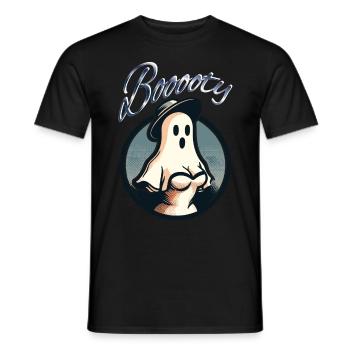 Lustiges Halloween Booty Geistermotiv - Männer T-Shirt - Schwarz - Vorne - AI Model Male 178 light (178cm)