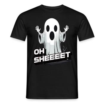 Halloween Oh Sheet Gespenst Lustig - Männer T-Shirt - Schwarz - Vorne - AI Model Male 178 light (178cm)