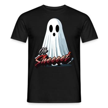 Oh Sheet Gespenst Lustig Halloween Spaß - Männer T-Shirt - Schwarz - Vorne - AI Model Male 178 light (178cm)