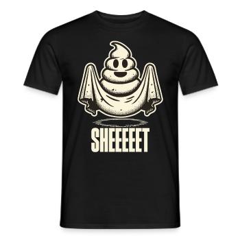 Halloween Kackhaufen Gespenst Sheet Spaß - Männer T-Shirt - Schwarz - Vorne - AI Model Male 178 light (178cm)