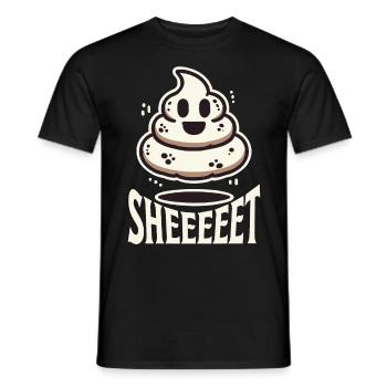 Funny Halloween Ghost Bunch Motif - Men's T-Shirt - black - Front - AI Model Male 178 light (178cm)
