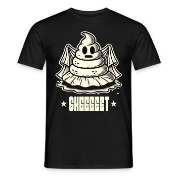 Halloween Kackhaufen Gespenst Sheet - Männer T-Shirt - Schwarz - Vorne - AI Model Male 178 light (178cm)