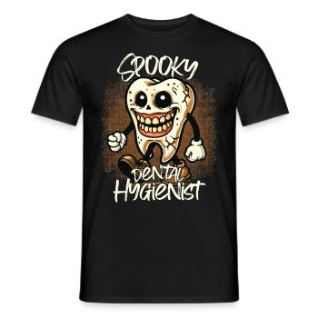 Spooky Zahnhygieniker Halloween Zahn - Männer T-Shirt - Schwarz - Vorne - AI Model Male 178 light (178cm)
