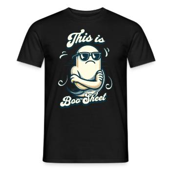 Funny Halloween Boo Sheet Ghost - Men's T-Shirt - black - Front - AI Model Male 178 light (178cm)