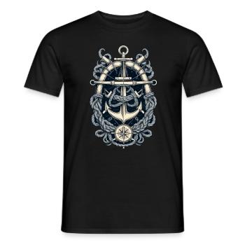 Aesthetic Anchor Design - Men's T-Shirt - black - Front - AI Model Male 178 light (178cm)