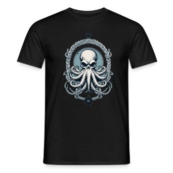 Pieuvre Monstre Marin Style Vintage - T-shirt homme - noir - Devant - AI Model Male 178 light (178cm)