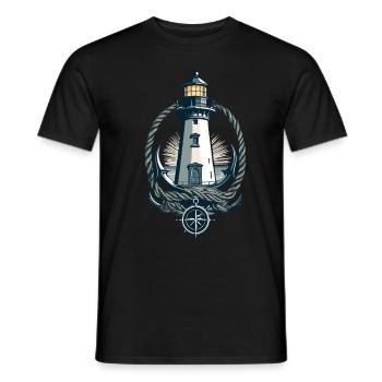 Phare Hobby Pêcheur Marin Amoureux de la mer - T-shirt homme - noir - Devant - AI Model Male 178 light (178cm)