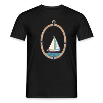 Marins Aventure Navigation maritime - T-shirt homme - noir - Devant - AI Model Male 178 light (178cm)