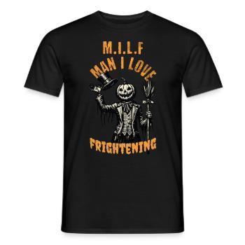 Halloween Kürbiskopf M.I.L.F Man I Love - Männer T-Shirt - Schwarz - Vorne - AI Model Male 178 light (178cm)