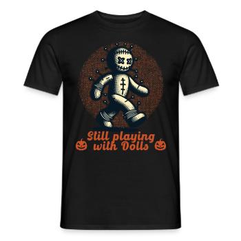 Poupée vaudou Creepy Party Design - T-shirt homme - noir - Devant - AI Model Male 178 light (178cm)