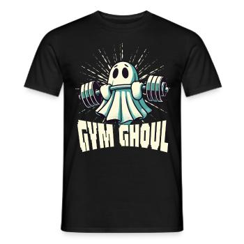 Gym Ghoul Creepy Fitness Ghost - Men's T-Shirt - black - Front - AI Model Male 178 light (178cm)