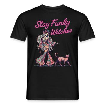 Lustiger Hexen Spruch Katzenliebhaber Hexe - Männer T-Shirt - Schwarz - Vorne - AI Model Male 178 light (178cm)